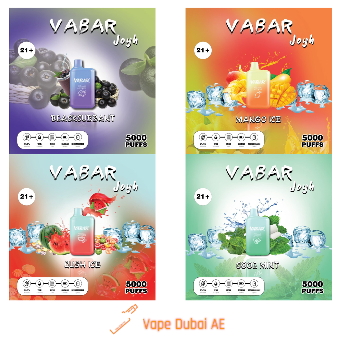 VABAR JOYH 5000 PUFFS DISPOSABLE VAPE IN UAE